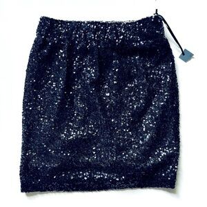 NWT Lovers + Friends Sequin Mini Skirt Elastic Waist XS